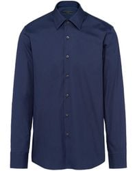 Prada - Stretch Cotton Shirt - Lyst