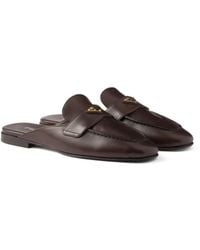 Prada - Leather Slippers - Lyst