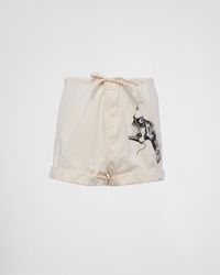 Prada Printed Cotton Bermuda Shorts for Men - Save 15% - Lyst
