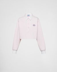 Prada - Jersey Polo Shirt - Lyst