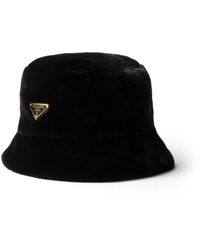 Prada - Faux Fur Bucket Hat - Lyst