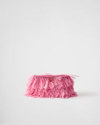 Prada - Medium Fringed Crochet Clutch - Lyst