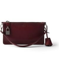 Prada - Antiqued Leather Pouch - Lyst