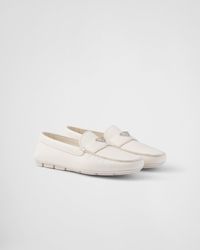 Prada - Leather Driving Shoes - Lyst