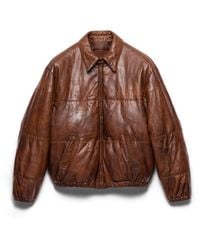 Prada - Nappa Leather Jacket - Lyst