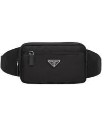 Prada - Urban Nylon And Saffiano Leather Mini Belt Bag - Lyst