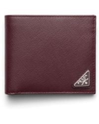 Prada - Saffiano Leather Wallet With Coin Purse - Lyst