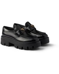 Prada - Leather Loafers - Lyst