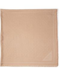Prada - Symbole Silk And Wool Jacquard Shawl, Cord - Lyst