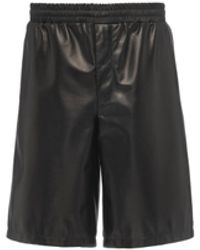 Prada - Nappa Leather Bermudas - Lyst