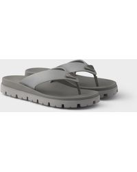 Prada - Rubber Thong Sandals - Lyst