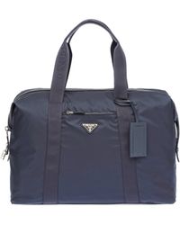 Prada - Bolsa De Lona En Piel Saffiano Y Re-Nylon - Lyst