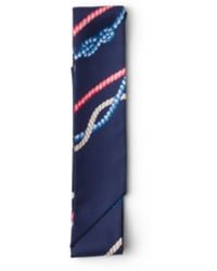 Prada - Printed Silk Twill Skinny Scarf - Lyst