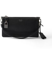 Prada - Antiqued Leather Pouch - Lyst