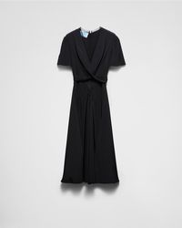 Prada - Robe En Crêpe Marocain - Lyst