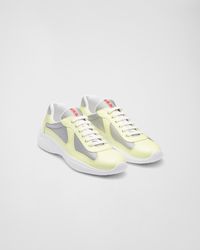 Prada - America's Cup Patent Leather And Bike Fabric Sneakers - Lyst