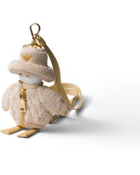 Prada - Soft Robot Knit Keychain Charm - Lyst