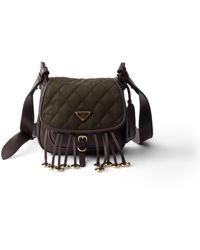 Prada - Corsaire Re-Nylon And Leather Mini Shoulder Bag - Lyst