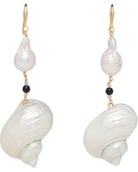 Prada - Silber-ohrringe Mit Muscheln - Lyst