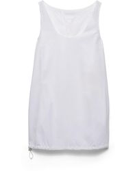 Prada - Reversible Cotton Jersey And Re-Nylon Mini-Dress - Lyst