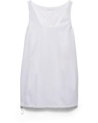 Prada - Minivestido Reversible De Jersey De Algodón Y Re-Nylon, Mujer, Talla - Lyst
