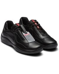 Prada - America's Cup Leather Sneakers - Lyst
