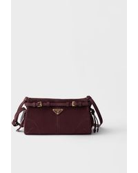 Prada - Small Suede Bonnie Top-Handle Bag - Lyst