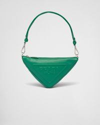 Prada - Triangle Leather Mini-bag - Lyst