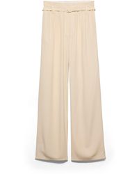 Prada - Silk Marocain Pants - Lyst