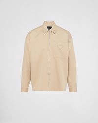 Prada - Cotton Shirt With Zipper - Lyst