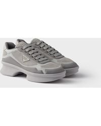 Prada - Re-Nylon And Mesh Fabric Sneakers - Lyst
