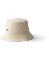 Prada - Panama Fabric Bucket Hat, Natural - Lyst