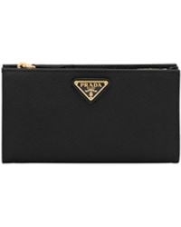 Prada - Large Saffiano Leather Bifold Wallet - Lyst