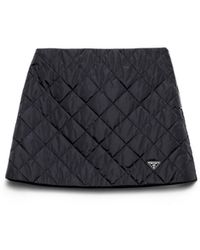 Prada - Lightweight, Quilted Re-Nylon Miniskirt - Lyst