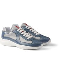Prada - Zapatillas America's Cup De Charol Y Tejido Técnico, Hombre, Talla 5 - Lyst