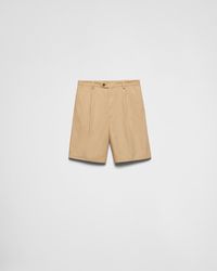 Prada - Poplin Bermudas - Lyst