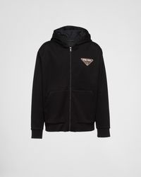 Prada - Technical Fabric And Re-Nylon Hoodie - Lyst