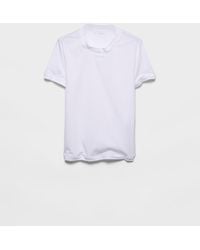 Prada - Shapeable Cotton T-Shirt - Lyst