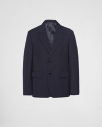 Prada - Single-Breasted Wool And Mohair Jacket - Lyst