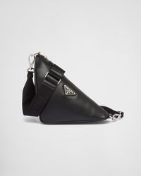 Prada - Triangle Leather Bag - Lyst