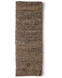 Prada - Mélange Wool And Cashmere Scarf - Lyst