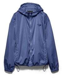 Prada - Re-Nylon Rain Jacket, Baltic - Lyst