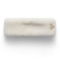 Prada - Shearling Headband - Lyst