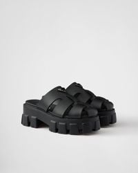 Prada - Monolith Rubber Mules - Lyst