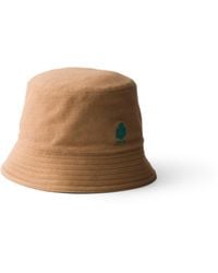 Prada - Old Piqué Bucket Hat, Khaki - Lyst