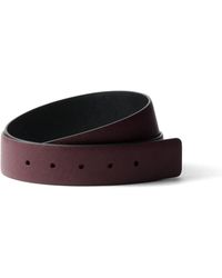 Prada - Reversible Saffiano Leather Belt Strap - Lyst