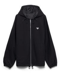 Prada - Technical Fleece Hoodie Jacket - Lyst