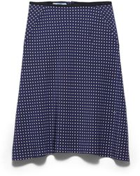 Prada - Rock Aus Marocain Mit Punktmuster, Damen, Größe - Lyst