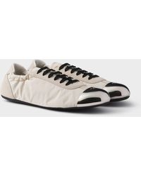 Prada - Collapse Re-Nylon And Suede Sneakers With Metal Toecap - Lyst