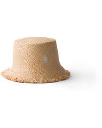 Prada - Raffia Bucket Hat - Lyst